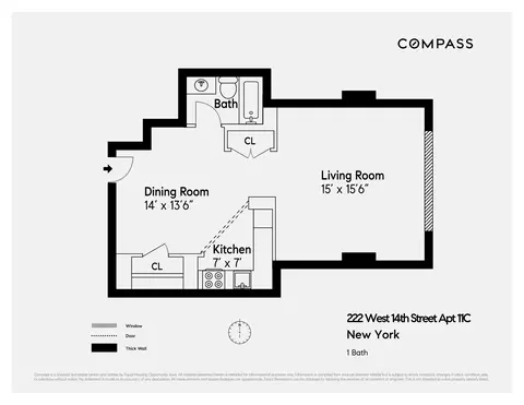 222 W 14th St #11C, New York, NY 10011