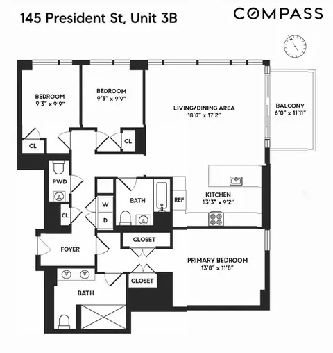 145 President St #3B, Brooklyn, NY 11231