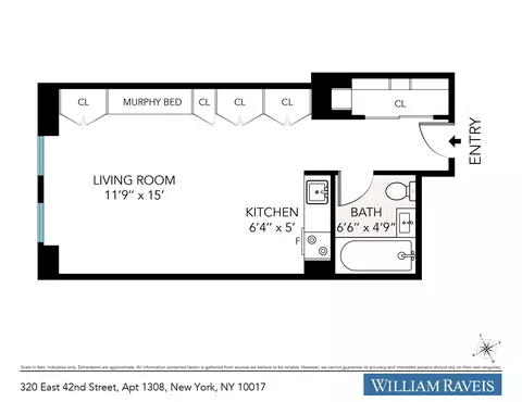 320 E 42nd St #1308, New York, NY 10017
