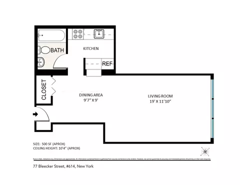 77 Bleecker St #614, New York, NY 10012
