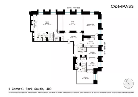 1 Central Park S #409, New York, NY 10019
