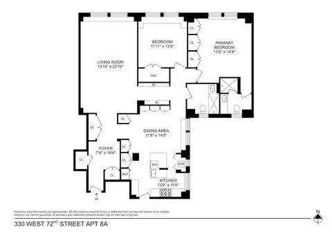 330 W 72nd St #8-A, New York, NY 10023