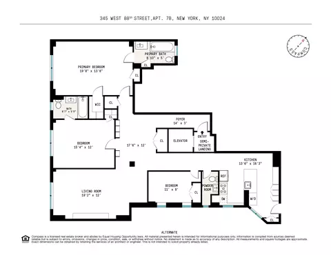 345 W 88th St #7B, New York, NY 10024