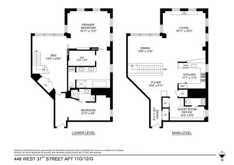 448 W 37th St #11G/12G, New York, NY 10018