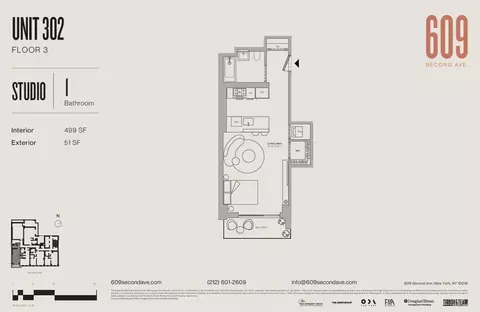 609 2nd Ave #302, New York, NY 10016