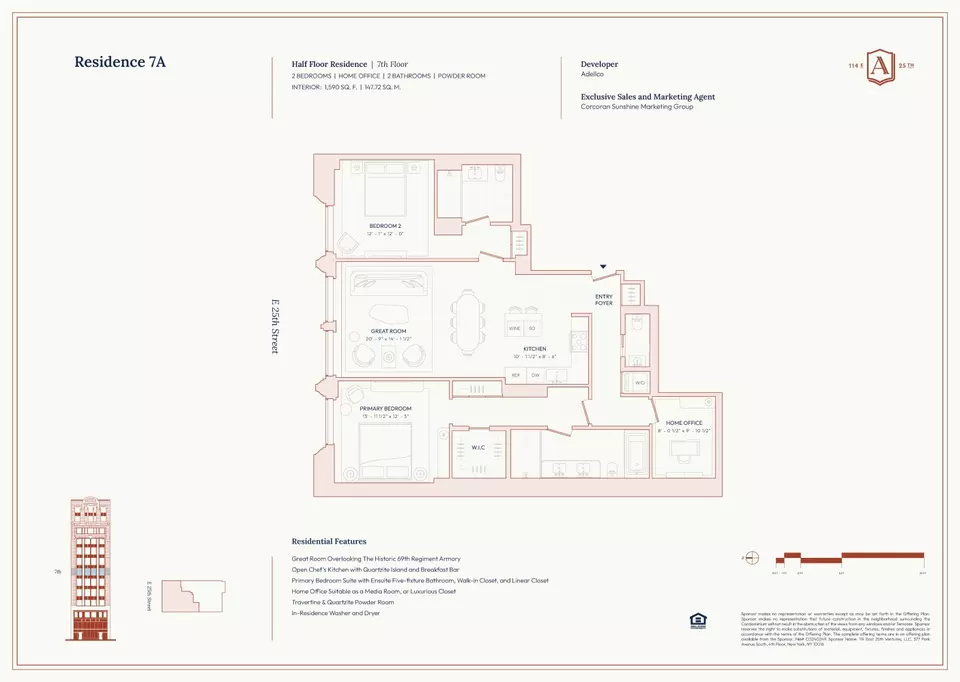 Floorplan - 114 E 25th St #7A, New York, NY 10010 photo 1 of 1