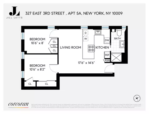 327 E 3rd St #5A, New York, NY 10009