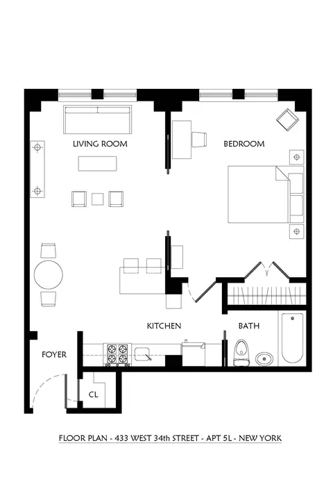 433 W 34th St #5L, New York, NY 10001