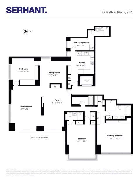 35 Sutton Pl #20A, New York, NY 10022