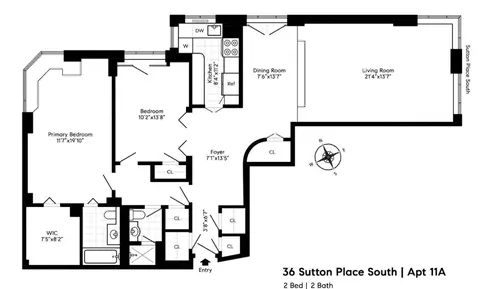 36 Sutton Pl S #11A, New York, NY 10022