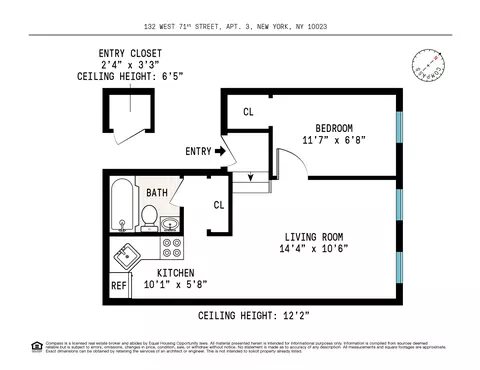 132 W 71st St #3, New York, NY 10023