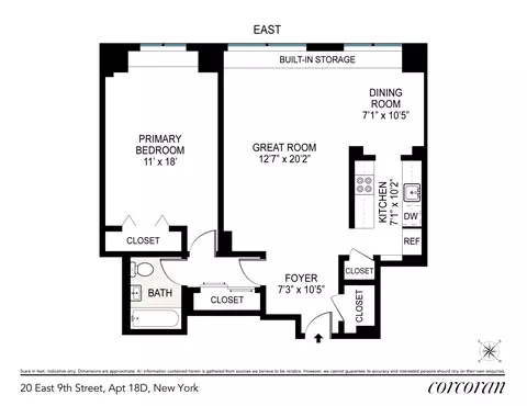 20 E 9th St #18D, New York, NY 10003