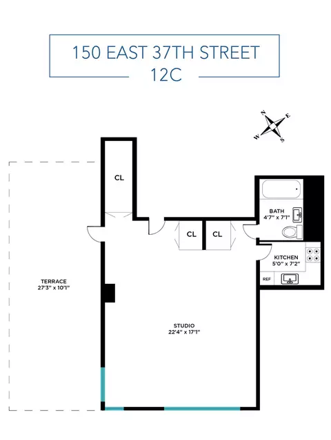 150 E 37th St #12C, New York, NY 10016