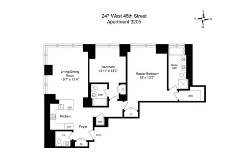 247 W 46th St #3205, New York, NY 10036