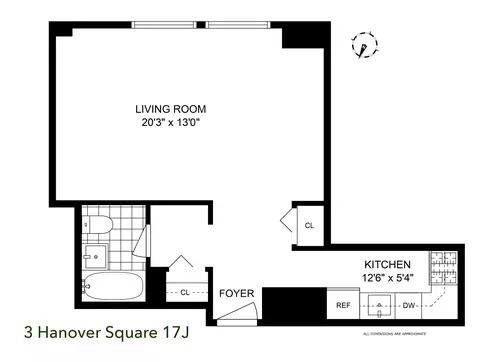 3 Hanover Sq #17J, New York City, NY 10004