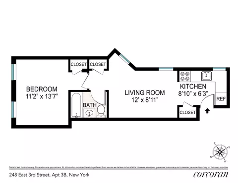 248 E 3rd St #3B, New York, NY 10009