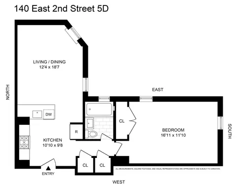 140 E 2nd St #5D, Brooklyn, NY 11218