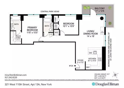 321 W 110th St #13A, New York, NY 10026