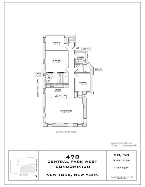 478 Central Park W #2B, New York, NY 10025