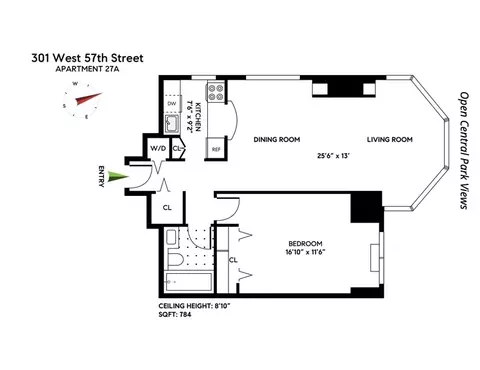 301 W 57th St #27A, New York, NY 10019
