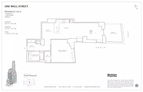 1 Wall St #2413, New York, NY 10005