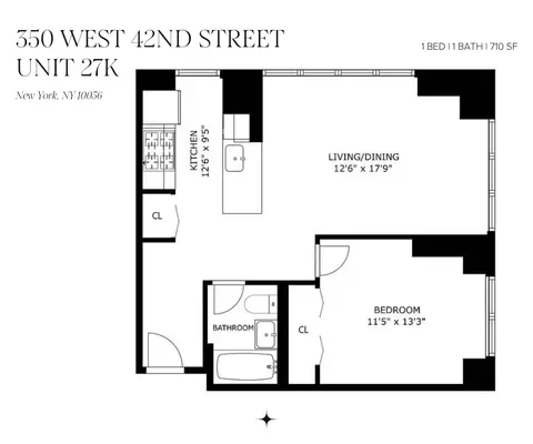350 W 42nd St #27K, New York, NY 10036