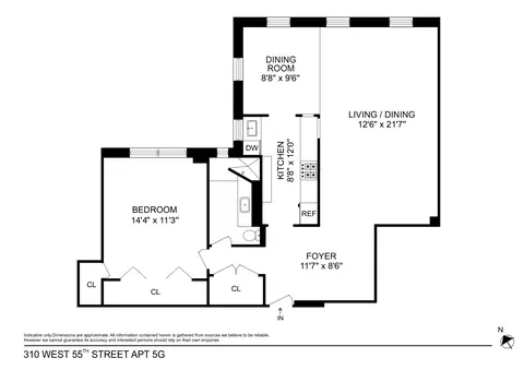 310 W 55th St #5G, New York, NY 10019