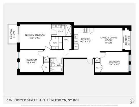 636 Lorimer St #3, Brooklyn, NY 11211