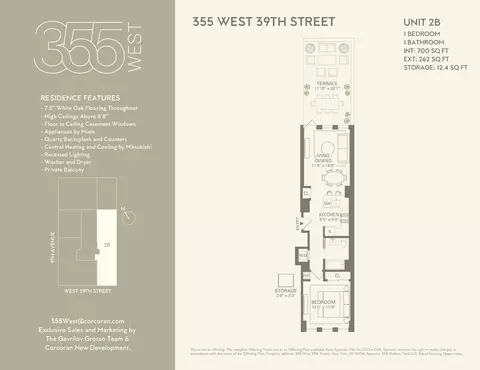 355 W 39th St #2B, New York, NY 10018
