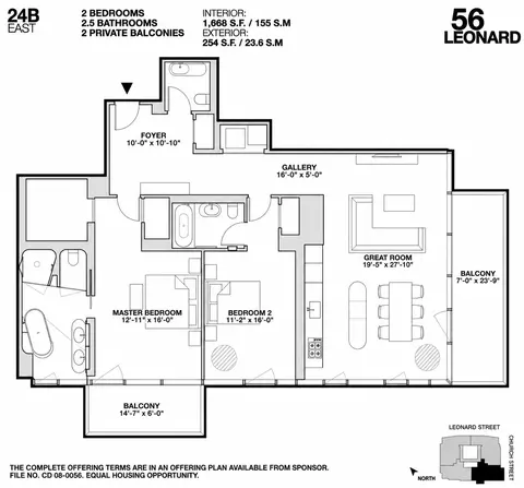 56 Leonard St #24B, New York, NY 10013