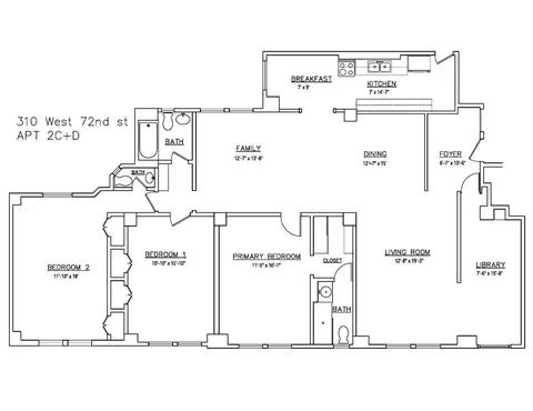 310 W 72nd St #2-CD, New York, NY 10023