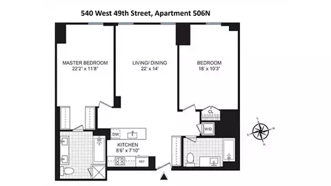 540 W 49th St #506N, New York, NY 10019