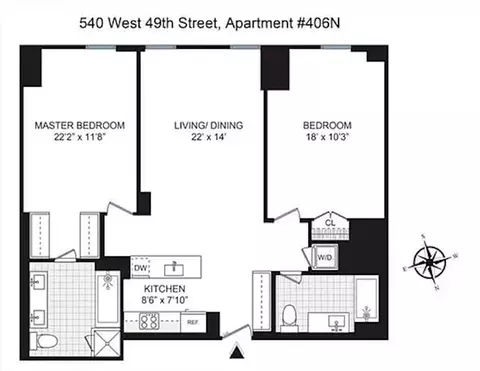 540 W 49th St #506N, New York, NY 10019