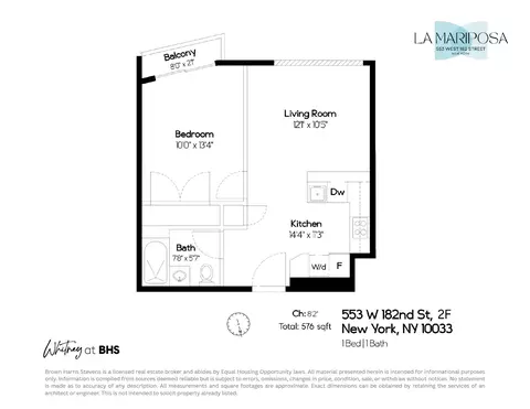 553 W 182nd St #2F, New York, NY 10033