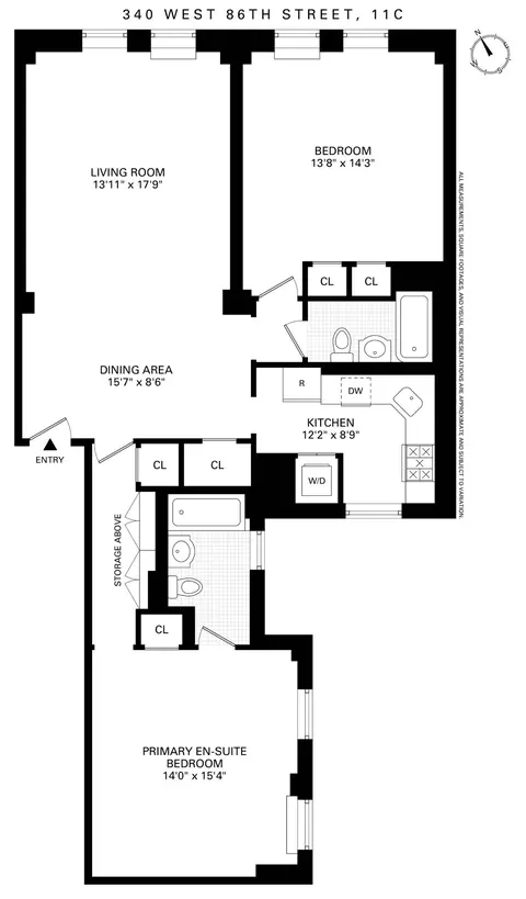 340 W 86th St #11C, New York, NY 10024