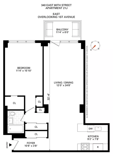 340 E 80th St #21J, New York, NY 10075
