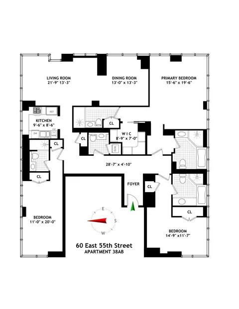60 E 55th St #38AB, New York, NY 10022
