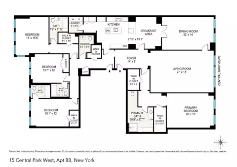 15 Central Park W #8B, New York, NY 10023