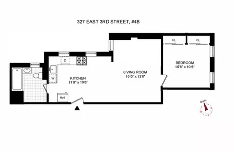 327 E 3rd St #4B, New York, NY 10009