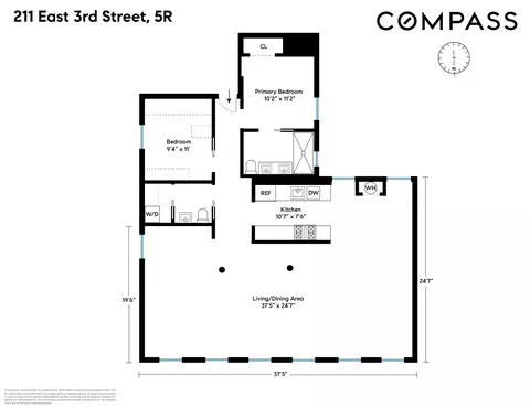 211 E 3rd St #5R, New York, NY 10009