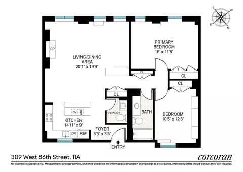 309 W 86th St #11A, New York, NY 10024