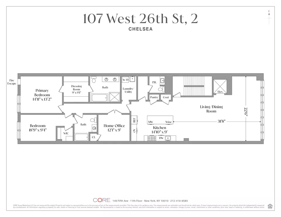 Floorplan - 107 W 26th St #2, New York, NY 10001 photo 2 of 2
