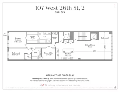 Floorplan - 107 W 26th St #2, New York, NY 10001 photo 1 of 2