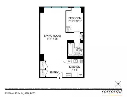 79 W 12th St #3B, New York, NY 10011