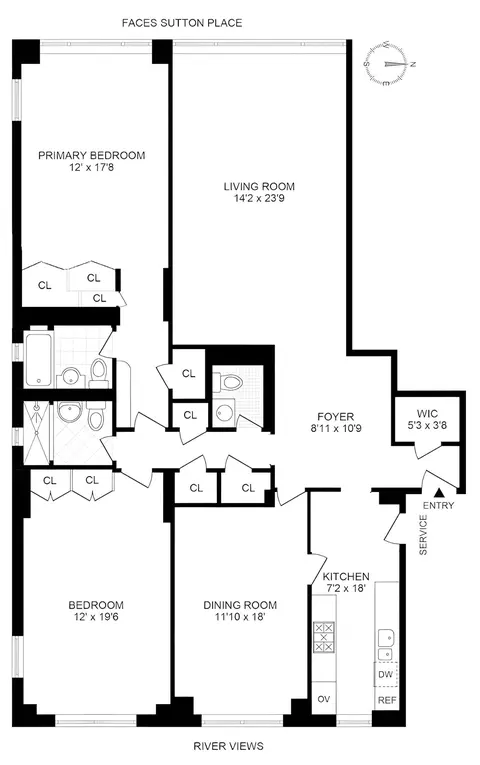 35 Sutton Pl #14F, New York, NY 10022