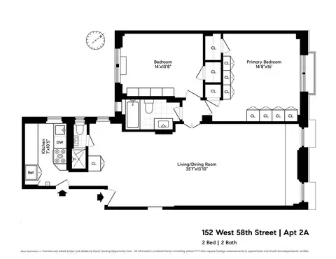 152 W 58th St #2A, New York, NY 10019