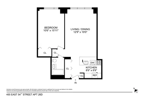 400 E 54th St #26D, New York, NY 10022