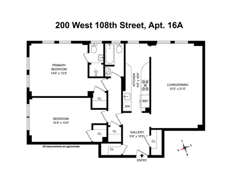 200 W 108th St #16A, New York, NY 10025