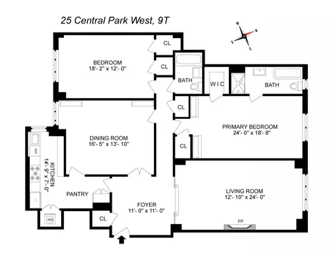 25 Central Park W #9T, New York, NY 10023