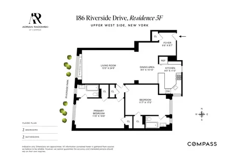 186 Riverside Dr #5F, New York, NY 10024